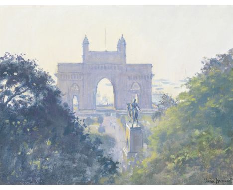 Julian Barrow (British, 1939-2013)Gateway of India from The Royal Bombay Yacht Club; The Maidans;  Chowpatty Beach, a set of 