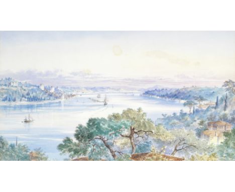 Mary K. Ward (British, 19th Century)Two views across the Golden Horn, the first from above the Rumelihisarı and the other loo
