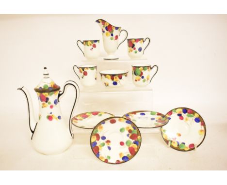 A Royal Doulton Honesty miniature coffee service, damages, a novelty part tea service, in the form of pumpkins, and a three t