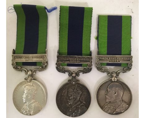 An India General Service 1908-1935 Medal, awarded to 4609397 Pte G Meadows DWR, with North West Frontier 1935 bar, an India G