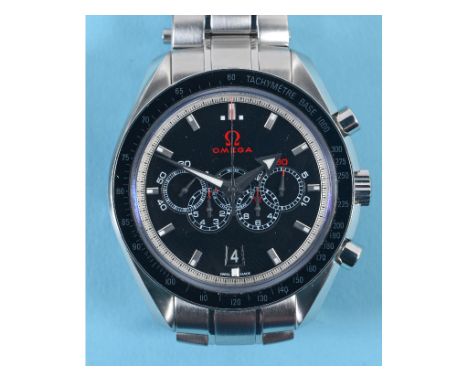 A gentleman's stainless steel Omega Speedmaster Olympic Co-Axial wristwatch, serial no. 84004520, reference 321.33.44.52.01.0