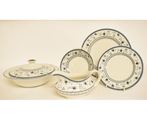 A Royal Doulton Cambridge pattern part dinner service, and a Colclough part tea service (2 boxes)