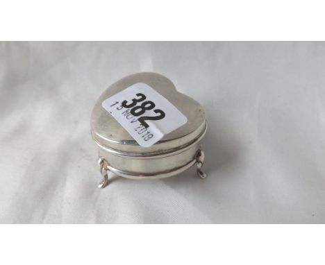 Small heart shaped ring box 2” wide B'ham 1915   