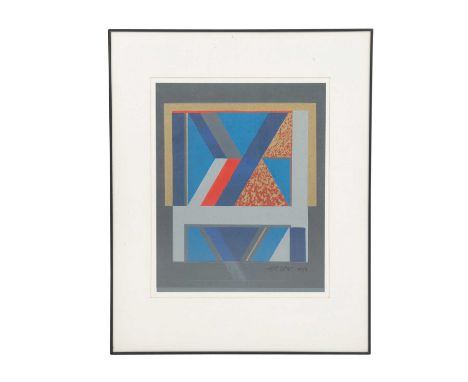 HAJEK, OTTO HERBERT (1927-2005), "Abstrakte Komposition", Farbserigraphie/Papier, im Bereich der Darstellung u.re. von Hand s