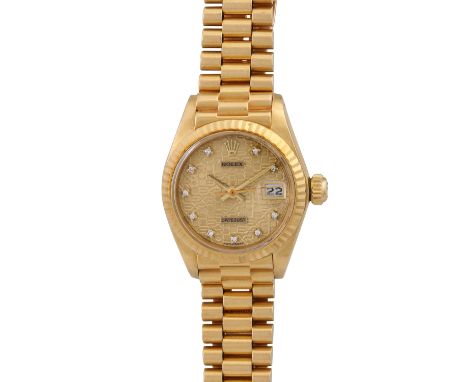 ROLEX Vintage Lady Datejust, Ref. 6917. Damenuhr. Ca. 1970/1980er Jahre. Gold 18K. Automatic-Werk, Kaliber 2030. Serien Nr. 6