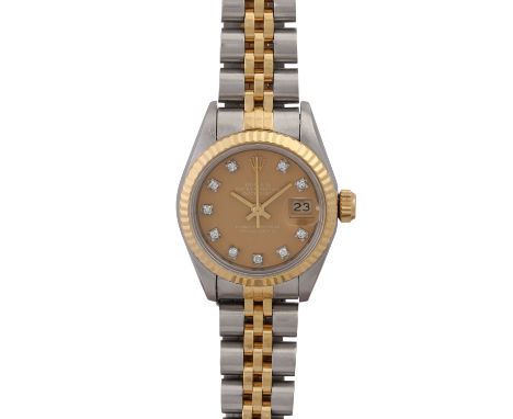 ROLEX Vintage Lady Datejust, Ref. 69173. Damenuhr. Ca. 1980er Jahre. Edelstahl/Gold 18K, Zifferblatt mit 10 Diamanten. Automa
