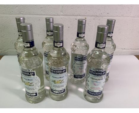 Four Premium Stanislav Cotton Candy Flavoured Vodka 4 x 700ml and three Premium Stanislav Vanilla Bean Flavoured Luxury Polis