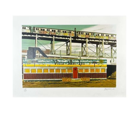 Screenprint titled Vista Mar Inn Year 1980 Signed lower right numbered 97/250. Sight size 30" x 22"Condition: