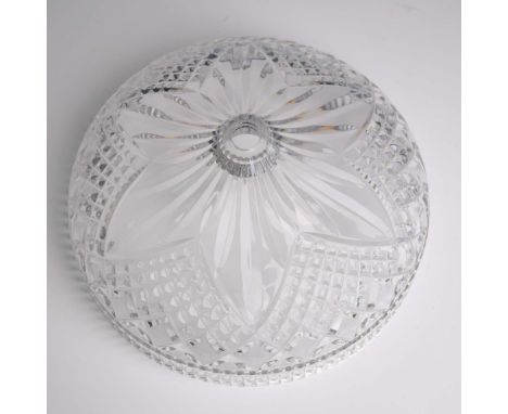This finely crafted dome lampshade by Waterford Crystal showcases the brand's signature brilliance and precision cut. Featuri
