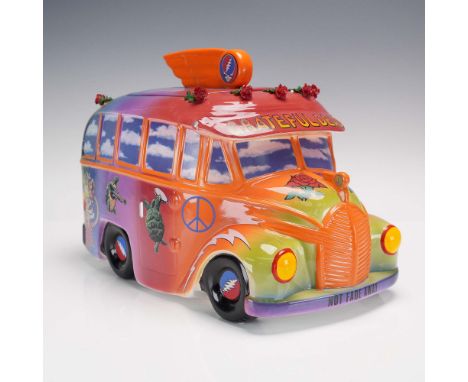 Vibrantly designed Grateful Dead bus cookie jar crafted by Vandor in 1998. This limited edition ceramic piece is part of the 