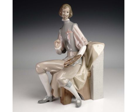 Crafted by Lladro of Spain, this porcelain figurine titled Velazquez captures the essence of the iconic Spanish painter in a 