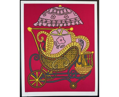Serigraph titled Baby Buggy. Year 1978. Signed lower right numbered 174/200. Sight size 26" x 33"Dimensions: See DescriptionC