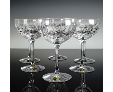 From Waterford's iconic Lismore pattern, this elegant set of six margarita glasses features classic wedge and leaf cuts with 