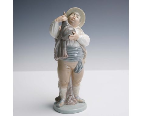 Sculpted by Salvador Furio in 1982, A Toast by Sancho captures a jovial rustic figure caught mid-celebration as he raises a w