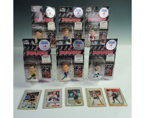 This set includes six Limited Edition NHL Headliners collectible figures featuring hockey legends Mario Lemieux, Wayne Gretzk
