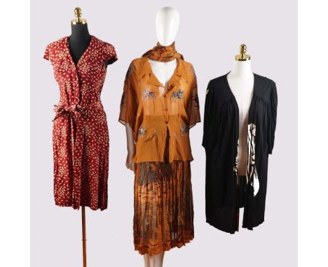 This curated lot features a trio of iconic vintage garments by celebrated designers of 20th-century British fashion. Included