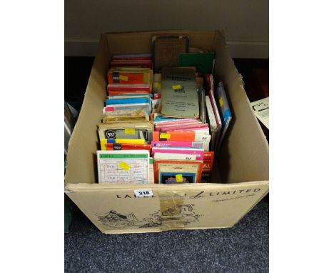 A box of various vintage ordnance survey maps