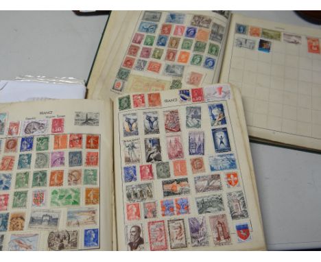 Two vintage stamp albums, small parcel of presentation packs