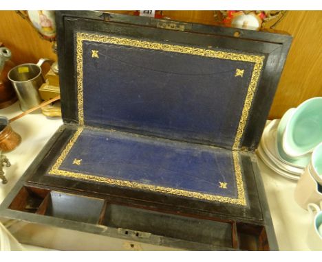 A vintage mahogany writing slope