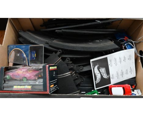 A Scalextric set including track and cars (two boxed) (box) 