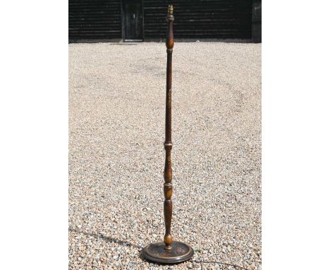 A vintage Japanned standard lamp - a/f 