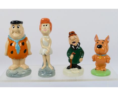 Wade - Four figures to include Fred an Wilma Flintstone, Scrappy Doo and Mr Magoo, largest approximately 13 cm (h). [W]