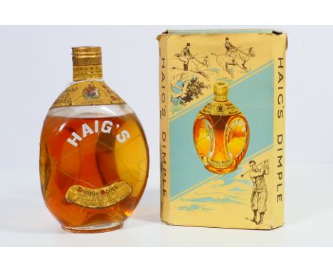 A vintage bottle of Haig Dimple Scotch whisky, no capacity stated (standard bottle) 70° proof, wire wrapped and contained in 