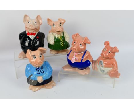 A set of five Wade Natwest Bank money banks. [W]