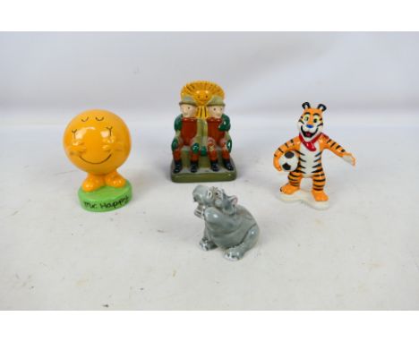 Four Wade collectables to include Mr Happy, limited edition Bill & Ben & Little Weed, Tony The Tiger Football Crazy and Hip H