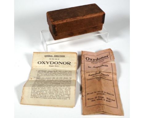 Vintage Dr Sanche ' Oxydonor'  medical appliance circa 1900 medical appliance, designed " to polarize the human body,"  of US