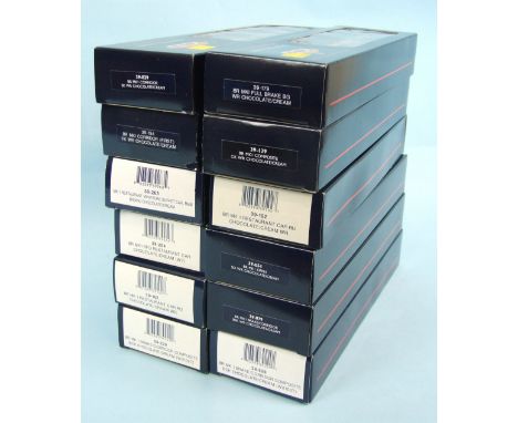 Bachmann OO gauge, twelve BR chocolate/cream coaches, boxed, (12).