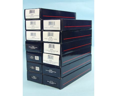 Bachmann OO gauge, thirteen boxed BR blue/grey coaches, (13).
