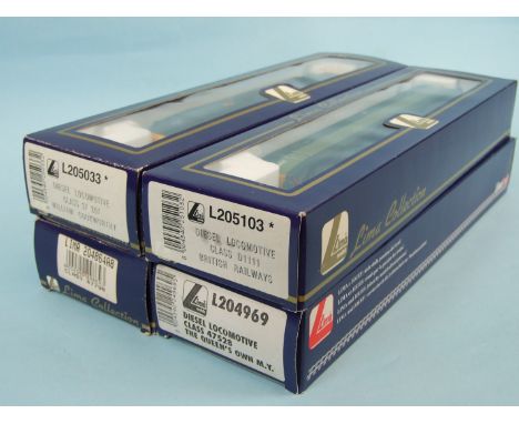 Lima OO gauge, four boxed diesel locomotives, recent issues, (4).
