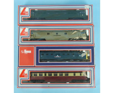 Lima OO gauge, four boxed diesel locomotives, (4).
