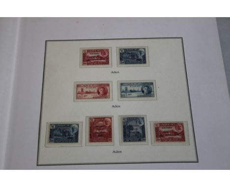 GEORGE V1 VICTORY STAMP COLLECTION 1945 IN ALBUM 92 STAMPS, A-Z British Commonwealth from Antigua Zanzibar