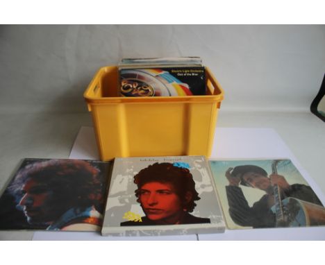 LP RECORDS TO INCLUDE BOB DYLAN 5 LP BOXED SET BIOGRAPHY, Bob Dylan at Budoken (Double), Bob Dylan Nashville Skyline, ELO x 3