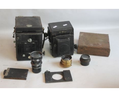 A THORNTON PACKARD SPECIAL RUBY REFLEX BOX CAMERA, and a Junior special