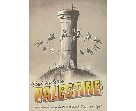 After Banksy (British, b.1973)
Walled Off Hotel "Palestine" poster and a "The Walled Off Hotel - The Worst View in The World"