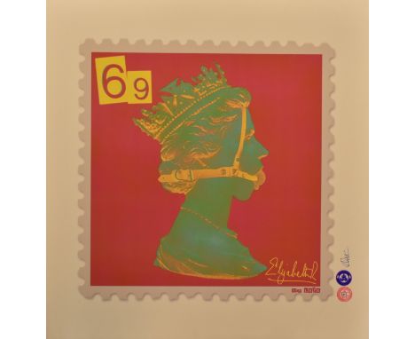 MisterAitch (British, b.1967)
Untitled Queeny gag
Print on canvas
Limited edition numbered 1/1&nbsp;
MisterAitch official sta