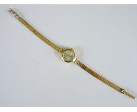 A ladies 9ct gold Rotary mechanical bracelet watch