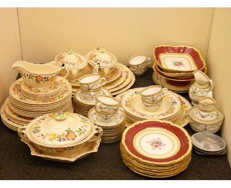 A Masons part dinner service, a Copeland Spode part tea service, three Royal Copenhagen dishes, etc