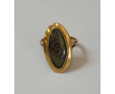 A Georgian gold memorial clasp, later converted to a ring