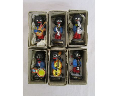 6 vintage golly figures in boxes