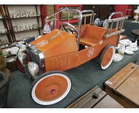 Childs vintage ride on fire engine