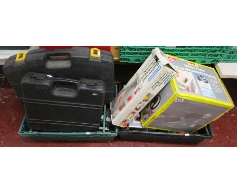 2 boxes of tools to include steam wallpaper stripper