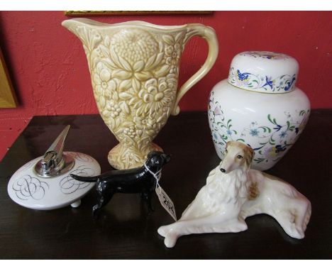 Small parcel of ceramics to include Beswick dog &amp; Rosenthal cigarette lighter