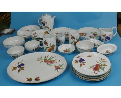 Collection of Royal Worcester Evesham pattern