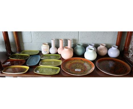 Shelf of Poole Pottery