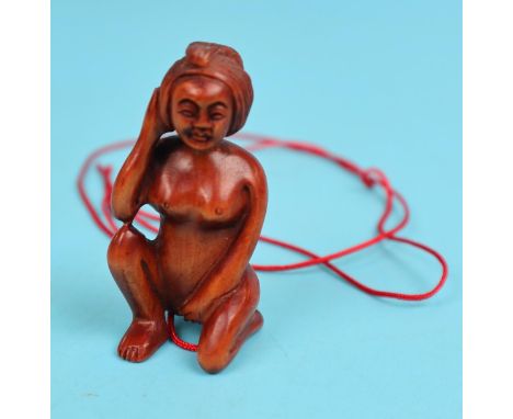 Signed erotic Netsuke