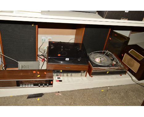 A VINTAGE PIONEER TURNTABLE AND RECEIVER AMPLIFIER, (PAT pass and working), a Grundig Radio (PAT pass and working but crackly